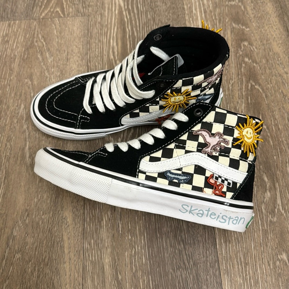 Vans SK8 Hi Skateistan Checkerboard Classic Skate HiTop
